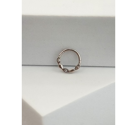 AM124 Fehér arany migrén piercing