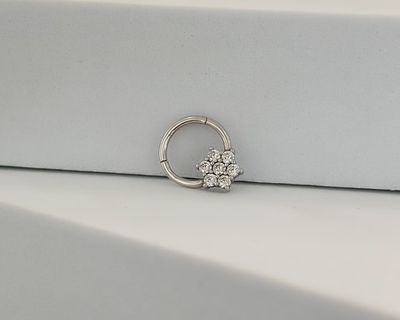 AM125 Fehér arany migrén piercing