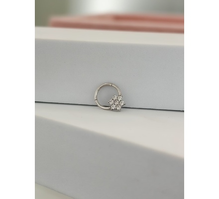 AM125 Fehér arany migrén piercing